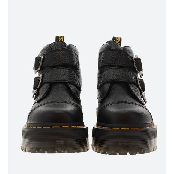 Dr. Martens Black Platform Buckle Boots | Emo Grunge Alt-Girl Y2K Punk | Size - Picture 3 of 10
